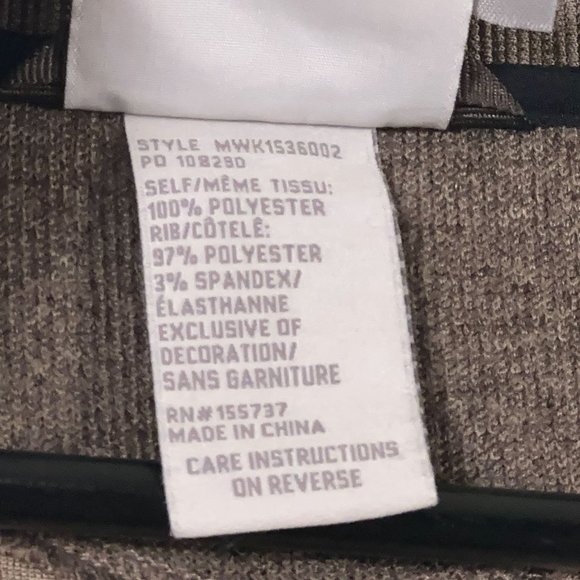 Cinch 1/4 Zip Cotton Knit Pullover Sweater in Brown Men's Size L - Picture 5 of 9